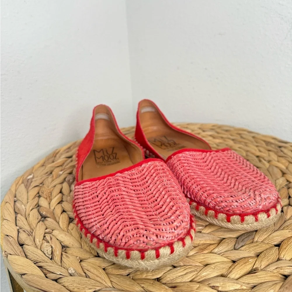 Miz Mooz Flats Women's Cindy Red Espadrilles sz 37 Made in Spain d’orsay shoes